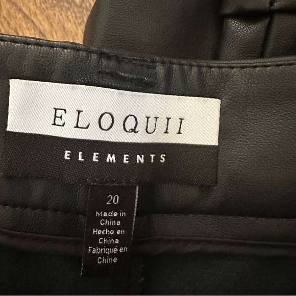Eloquii Elements Faux Leather Pants Plus Size 20 - Picture 7 of 9